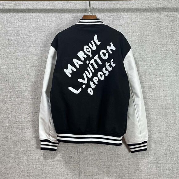 Louis Vuitton Velvet Patched Embroidered Baseball Jacket - Picture 2 of 8